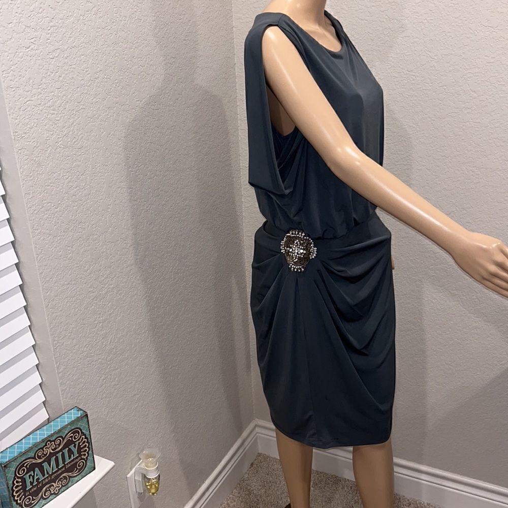 Eliza J Dress grey cocktail designer dress